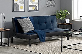 Aurora Blue Velvet Sofa Bed
